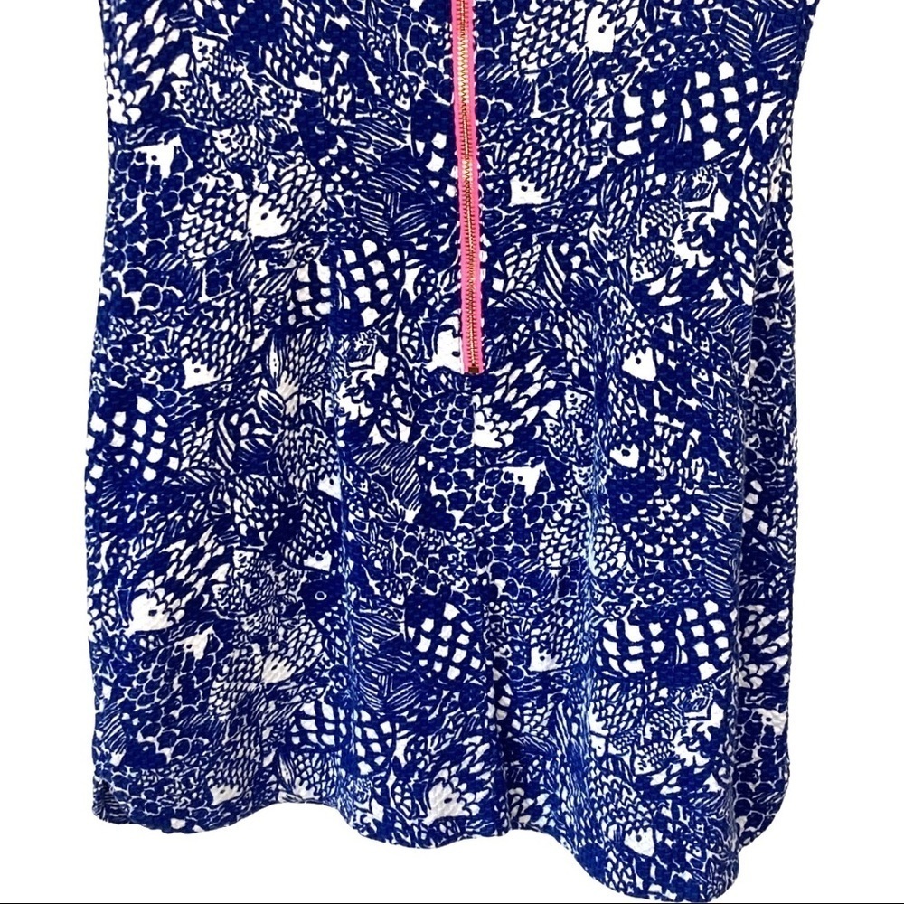 Lilly Pulitzer For Target Blue/White Patterned Dress w/Trim - Picture 7 of 14